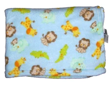 Baby Starters Blue Lion Giraffe Alligator Monkey Elephant Blanket Lovey 30x40