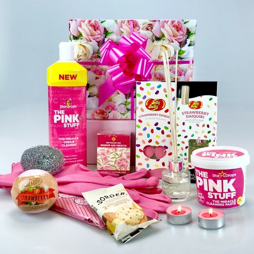 Deluxe Mrs Hinch Pink Cleaning pamper Hamper Home Birthday Teacher wedding eBay