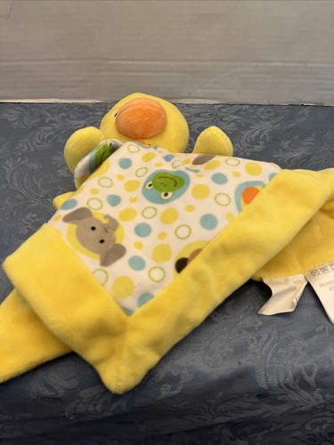 Yikes Twins Yellow Duckie Duck Crinkle Head Security Blanket Blankie Plush Lovey - Picture 6 of 7