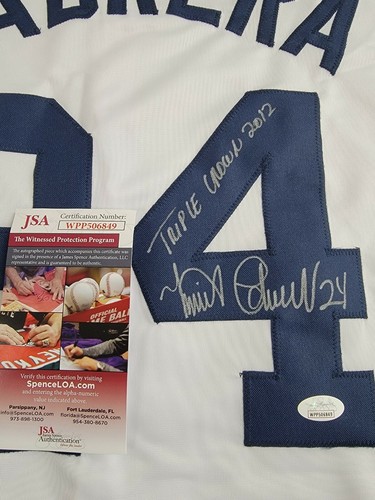 Miguel Cabrera Signed Autographed Jersey Detroit Tigers Jsa COA"Triple Crown" - Picture 2 of 3
