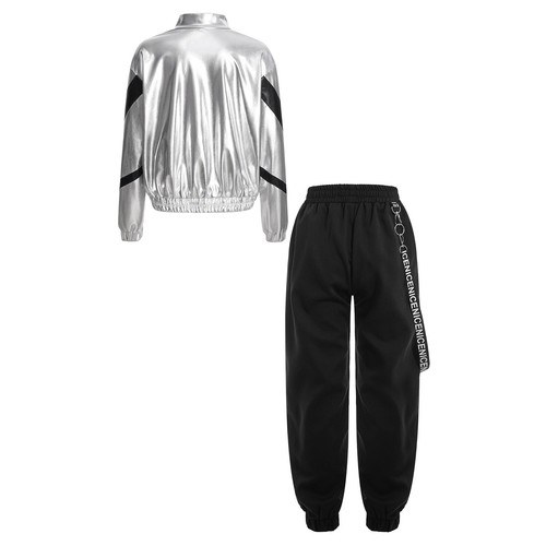 Kids Girls Dancewear Jazz Tracksuit Casual Activewear Athletic Long Sleeve 2pcs - Picture 47 of 58