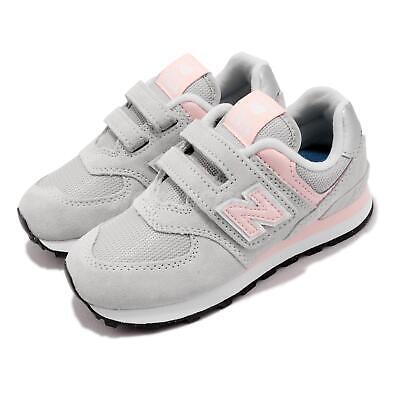 New Balance Wide NB Grey Pink Strap Kids Preschool Shoes PV574EVK-W | eBay