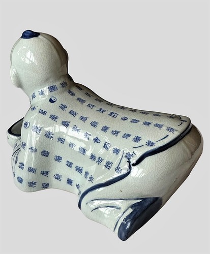 Chinese Reclining Boy Large Ceramic Sculpture In The Shape Of Opium Pillow - Picture 5 of 13