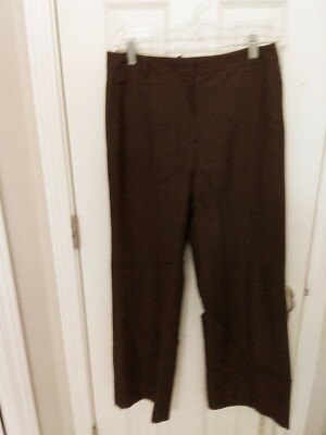 Pantalon Talbots Petites En Laine Et Soie - Marron, Taille 6, Parfait Pour Le Bureau !