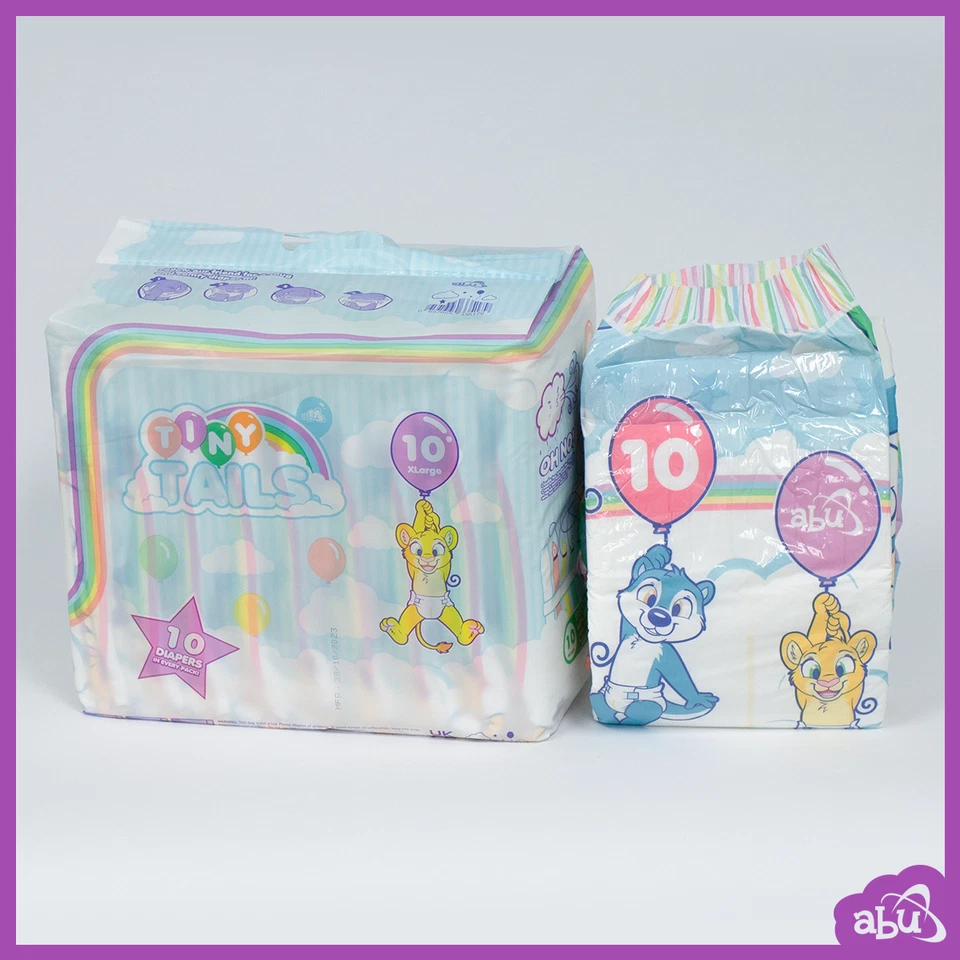 ABUniverse ABU TinyTails Diapers - Pack of 10/Case of 40