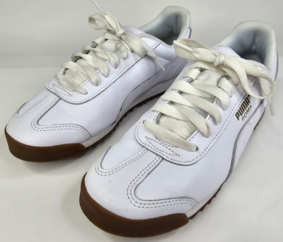 Puma Roma Classic Low Top Mens Gummed Shoes White 366408-01 Size 9.5 us