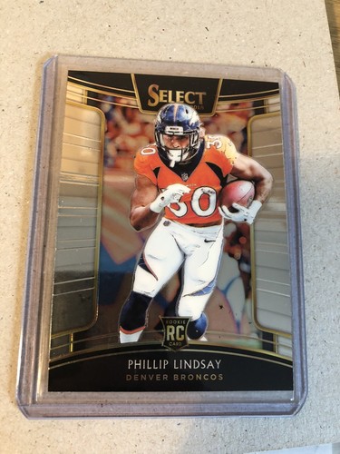 Phillip Lindsay Denver Broncos Panini Select 2018 NFL CONCOURSE Rookie Card - Picture 3 of 11