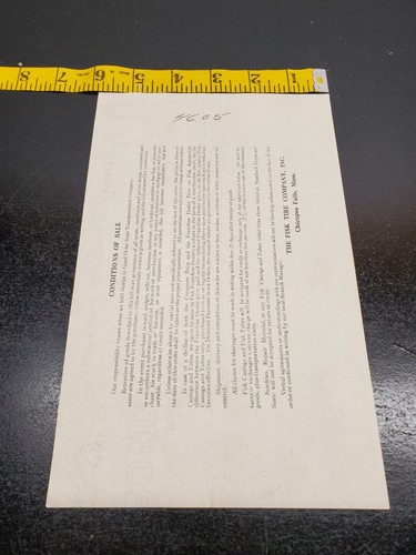 1927 The Fisk Tire Company, Inc. bezahlte Rechnung - Roanoke Branch - Holen Sie sich einen Fisk - Baby - Bild 3 von 3