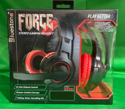 BLUESTONE FORCE STEREO GAMING Confort HEADSET 5'' Cord with Volume Dial Speaker