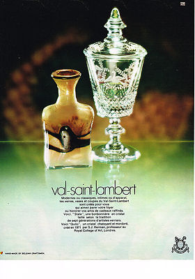REKLAME WERBUNG 044 1975 KRISTALL VAL-SAINT-LAMBERT Glas
