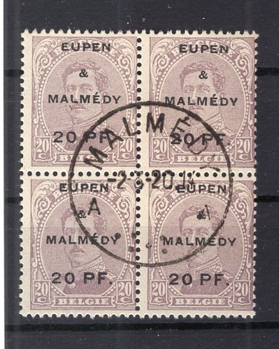 Eupen E Malmedy 4 BLOCK OF FOUR Gest.