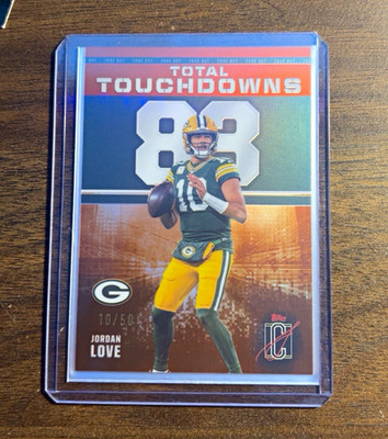 Topps 2025 Signature Class Zone Out ZO-21 Jordan Love Total Touchdowns 10/50