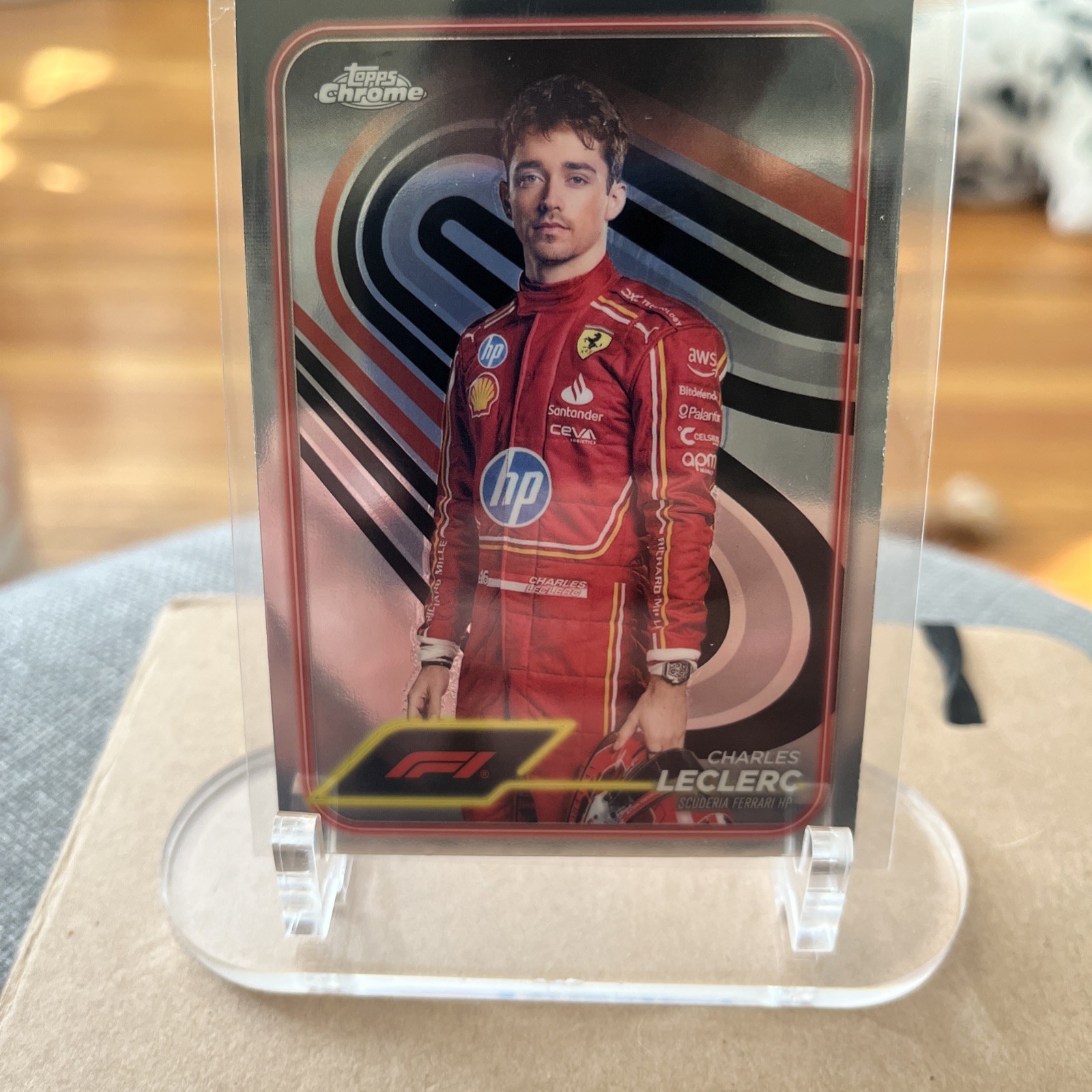 2024 Topps Chrome F1 - Charles Leclerc Base Card Refractor #3