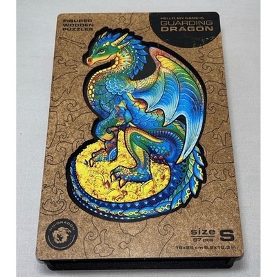 Unidragon Guarding Dragon Figured Wooden Jigsaw Puzzle 97 Pieces Size S New