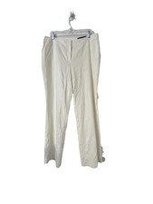 Sz 14 NWT Nine West Ivory Linen Blend Pants Career Casual Lined Women's