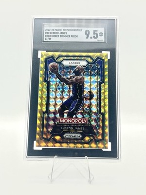 🔥 2023-24 Panini Prizm Monopoly LeBron James Gold /49 SGC 9.5 🔥