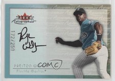 2001 Fleer Showcase Autographics Silver 172/250 Preston Wilson Auto 0c2