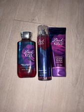 Bath  Body Works Dark Kiss Fine Fragrance Mist, Body Lotion, shower gel-3 Pc