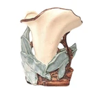 Vintage McCoy #182 Art Pottery Planter Leaf Shell Calla Lily Cream Green