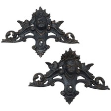 COPPIA FREGI ANGELI DECORAZIONI 1800 CASA ARREDAMENTO ANTICHI