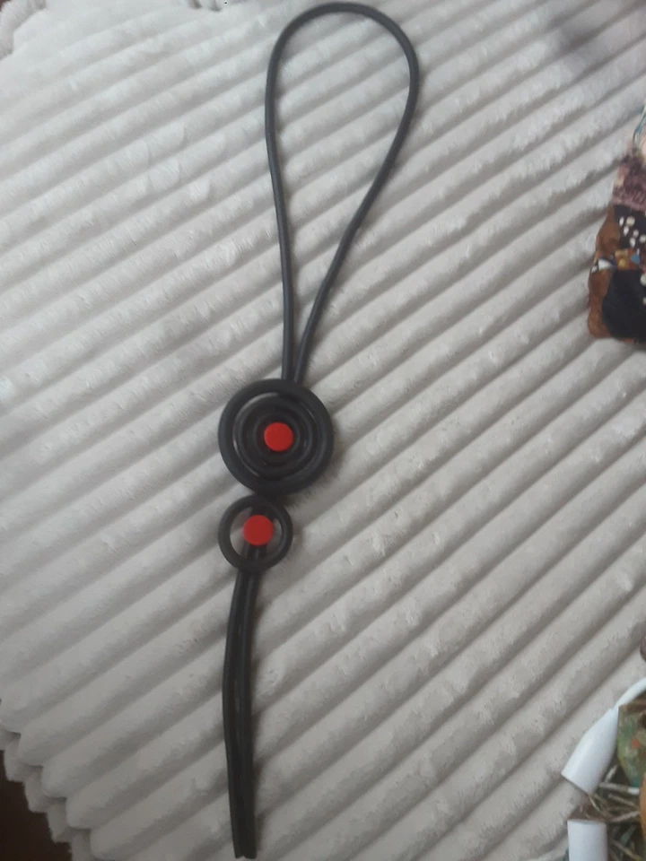 Lagenlook XXL Kautschukkette Halskette Kette Kautschuk Modeschmuck Style - Bild 2 von 2