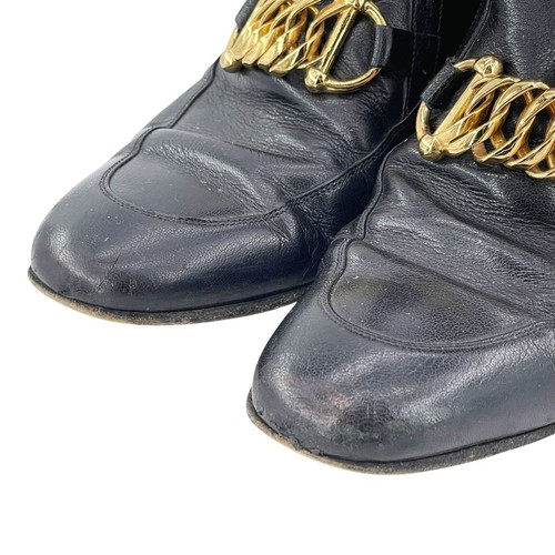 GUCCI Boots Shoes Horsebit EU 43.5 US 10 Leather Black Authentic - Picture 11 of 24