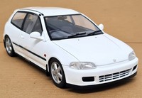 Solido 1/18 - Honda Civic EG6 Vtec Frost White 1991 Diecast Scale Model Car