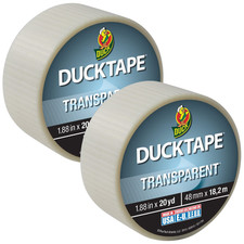 Duck Brand Transparent Duck Tape: 1.88 in. x 60 ft. Transparent  2 Rolls 
