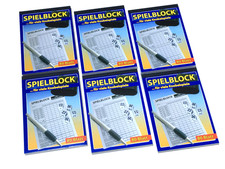 6 x Spielblock Knobelblock Knobel Würfel Blo...