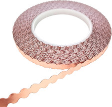 Double Edged Scalloped Copper Foil Tape for Stained Glass, DIY