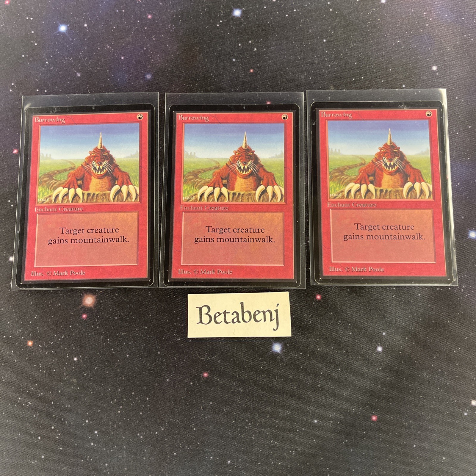 1x MTG Beta Burrowing from Estate Collection