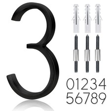 5 Inch Stainless Steel Floating House Number Black Mailbox Door Numero Casa 3