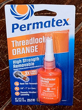 Permatex High Strength Removable Threadlocker Orange .34fl. oz Bottle  25210