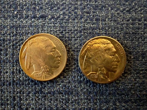 Set of 2 Buffalo Nickels 1920  1920-S-- XF--Take a Look!
