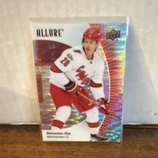 Upper Deck 2023-24 Allure Sebastian Aho #38 Red Rainbow Carolina Hurricanes