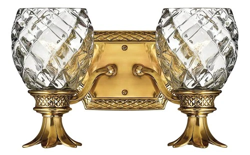 Hinkley Bath Plantation Small Two Light Vanity 13" Burnished Brass - Picture 8 of 8