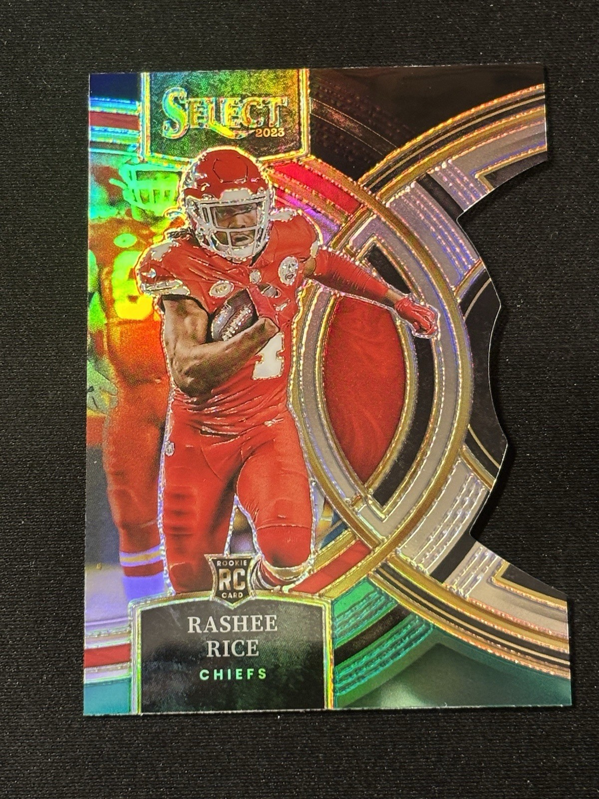 2023 Select Premier Level Black Green Die Cut Rashee Rice Rookie Kansas City