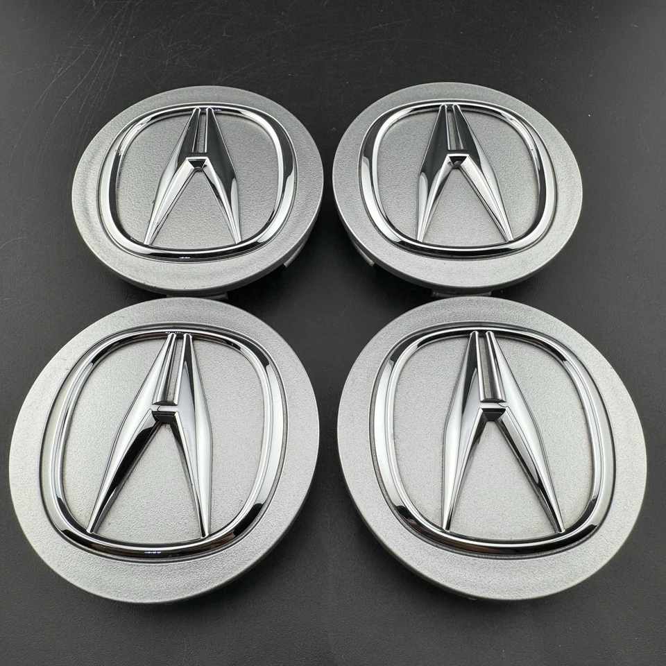 JUEGO DE TAPAS CENTRALES ACURA RDX MDX TL TLX ZDX ILX RLX 44742 plateadas 2,75 pulgadas Foto 3 de 4