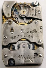 Vintage 1927 Elgin Grade 484 15 Jewel 18/0s Wrist watch movement For Repair