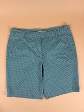 Lady Hagen Essentials Blue and White Geometric Print Golf Shorts
