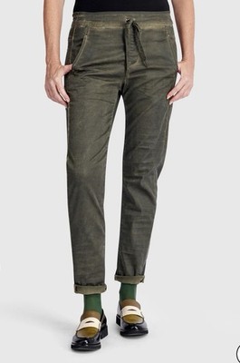 Alembika Washed Iconic Stretched Jeans Drawstring Green 4 $300