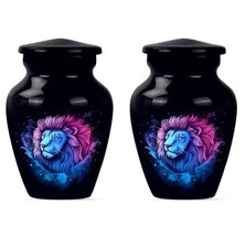 Lion Urn, Small Urns for Ashes Adult Male, Unique Urns for Ashes Size,3" 