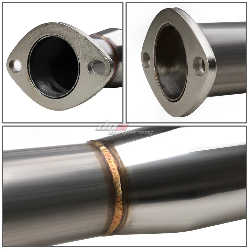 4.5" MUFFLER TIP STAINLESS STEEL EXHAUST CATBACK SYSTEM FOR 92-00 CIVIC 2/4DR - Image 3 of 4