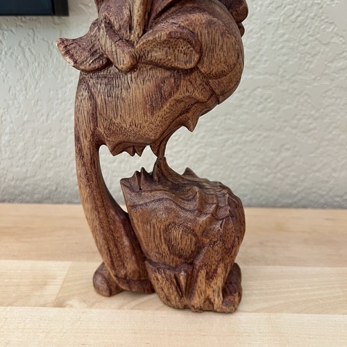 Bois Figurine Couple Amoureux Kuss Handmade Sculpture Indonésie - Vintage - - Picture 2 of 6