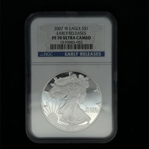 2007-W American Silver Eagle Early Releases NGC PF 70 Ultra Cameo