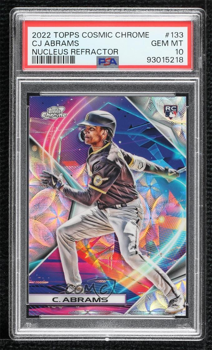 2022 Topps Cosmic Chrome Nucleus Refractor CJ Abrams #133 PSA 10 GEM MT 0s3