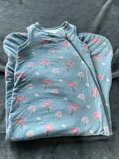 Kyte Baby Sleep Sack Large  1.0 tog Blue Pink Peony Floral Bamboo 28-42 Lbs