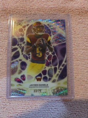 Topps Resurgence Protonyx Jayden Daniels PT-15 Commanders /75 Purple Refractor