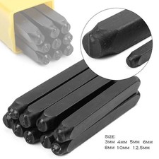0-8 Number Punch Marking Stamping Tool Kit Set Hardened Steel Metal Craft Black