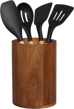Acacia wood Utensil Holder for Kitchen Counter Decor Cooking Utensil Holder